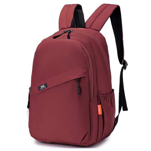 BAGZY Klein Reiserucksack 20L Rucksack Handgepäck Flugzeug 40x30x15cm British Airways Laptoptasche 14 Zoll Travel Backpack Hand Luggage Tasche für Reise Trekking Kabinen Daypack Herren Damen Dunkelrot von BAGZY