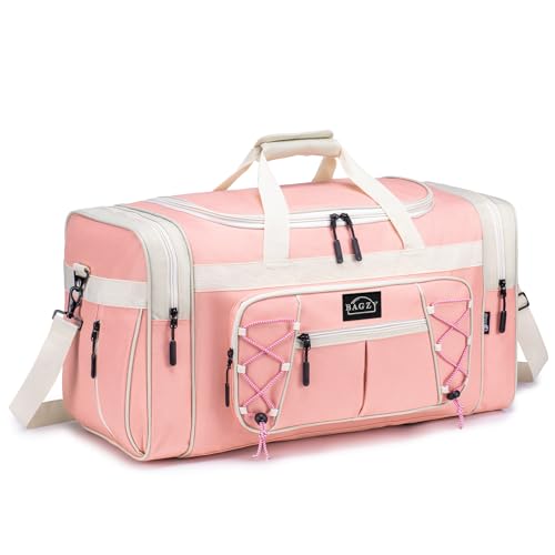 BAGZY Reisetasche 70 Liter Groß Sporttasche Herren Damen wasserdichte Handgepäck Koffer Cabin Holdall Bag Weekender Travel Duffle Bag Handtasche Reisetaschen für Gym Camping Reisen Urlaub Rosa BAGZY Reisetasche 70 Liter Groß Sporttasche Herren Damen wasserdichte Handgepäck Koffer Cabin Holdall Bag Weekender Travel Duffle Bag Handtasche Reisetaschen für Gym Camping Reisen Urlaub Rosa von BAGZY