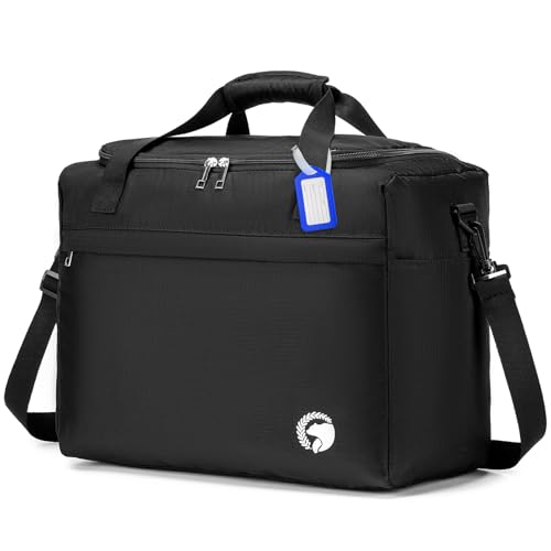BAGZY Reisetasche Handgepäck 40x30x20 Wizz Air Sporttasche 25L Wasserdicht Handgepäck Tasche für Flugzeug Carry on Luggage Groß Cabin Bag für Weekender Hospital Sport Camping Herren Damen Schwarz von BAGZY