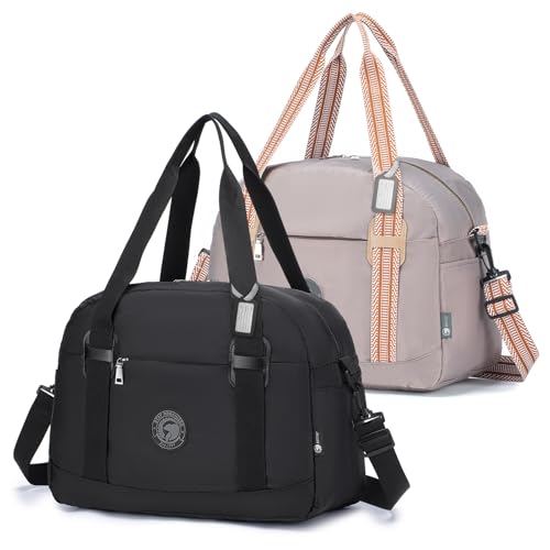 BAGZY 2X Reisetasche Handgepäck Tasche 40x30x20 Wizzair Vueling Eurowings 25L Faltbare Weekender Sporttasche Klein Wasserdicht Koffer Handgepäck Tasche für Flugzeug Hospital Bag Herren Damen von BAGZY