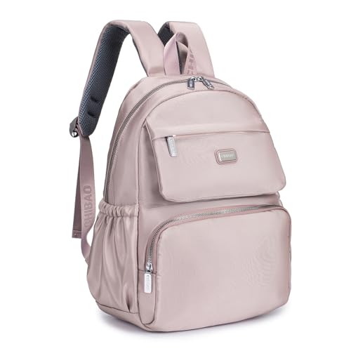 BAGZY Rucksack Damen 40x30x20 Wizzair, Handgepäck Rucksack 15,6 Zoll Wasserdicht Laptop Rucksack Reiserucksack Handgepäck Flugzeug Daypack, Oxford Hell-Pink von BAGZY