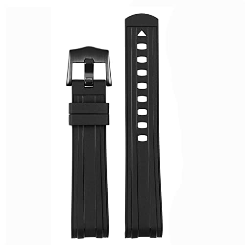 BAHDB 20mm 22mm Gummi Uhrband für Omega Seamaster 003 007 Planet Ocean AT150 Stiftschnalle Silikongurt Uhrenbandarmband(Beige,20mm) von BAHDB