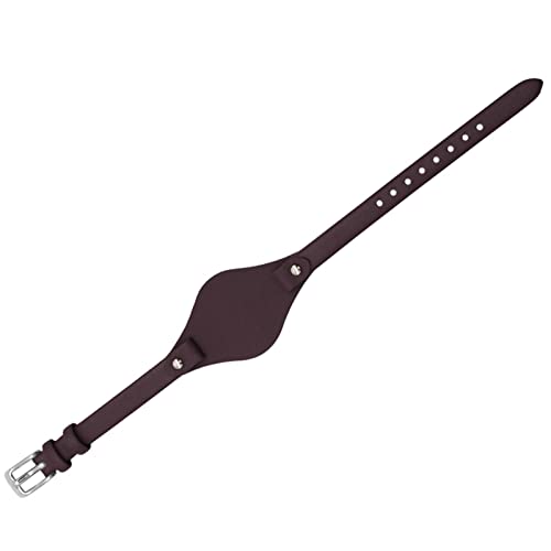 BAHDB Echte Leder -Uhrenbänder für Fossilien ES3077 ES2830 ES3262 ES3060 Stilvolle Frauen beobachten Gurte kleines Armband(Red brown,8mm rose gold clasp) von BAHDB