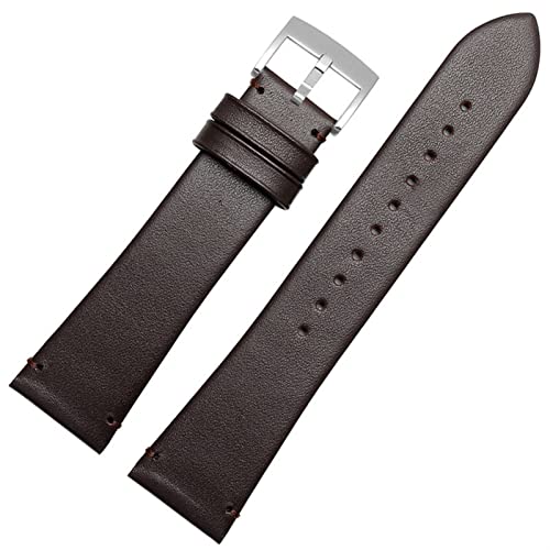 BAHDB Echtes Leder -Uhrband für AR60003 60004 60005 60002 11011 Armband 22 mm Edelstahlschnallen Schnalle Männerbänder(Brown silver clasp) von BAHDB