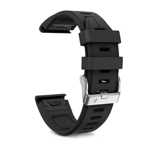 BAHDB Für Fenix ​​7S Plus Band Silikon Sport Uhrenarmbänder Für Fenix ​​5S/Fenix ​​7S/Fenix ​​6S/Fenix ​​6S Pro/D2 Delta S Smart Watch Band Silber Schnalle(Black) von BAHDB