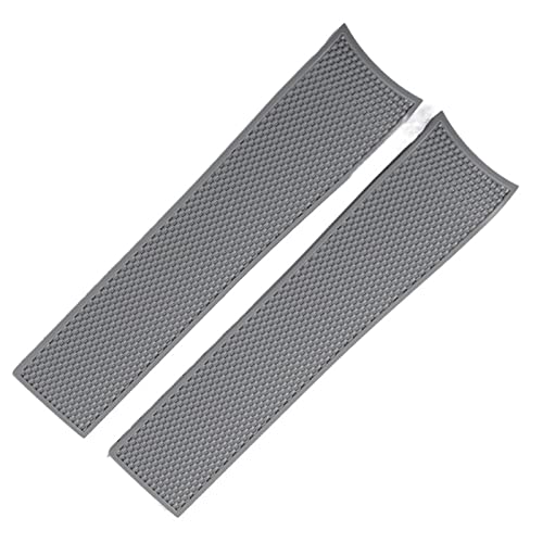BAHDB Gummi-Uhrenarmbänder für Longines CONQUEST HYDROCONQUEST L3 21 mm wasserdichtes Armband Uhrenzubehör Silikon-Uhrenarmband mit Logo(Dark Gray Band) von BAHDB
