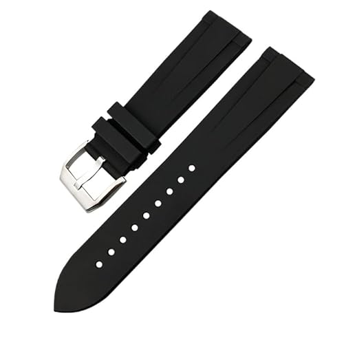 BAHDB Uhrenarmbänder aus Fluorkautschuk, passend für IWC Big Pilot-Uhren IW3777, Gummi-Silikon, 19 mm, 20 mm, 21 mm, 22 mm, weiche Tauchbänder (Color : Black 1, Size : 20mm) von BAHDB