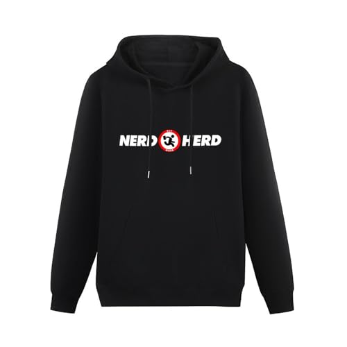 BAHIMI Adult Black Action Comedy Tv Show Chuck Buy More Nerd Herd Logo Mens Hoody Hoodie Size L von BAHIMI