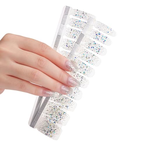 20 Stück 3D Nagelaufkleber Flocken Nagelaufkleber Selbstklebend Kreative Nagelstreifen Wraps Dekoration Maniküre Aufkleber von BAHJKASD