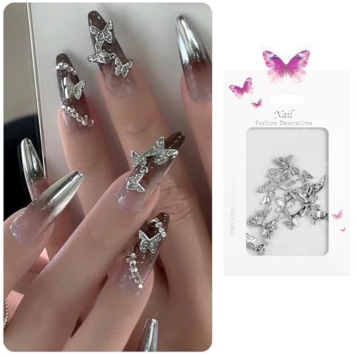 20 Stück Legierungs Schmetterlingsflügel Nagelanhänger Verleihen Ihren Nageldesigns Für Frauen Und Mädchen Eine Einzigartige Note von BAHJKASD