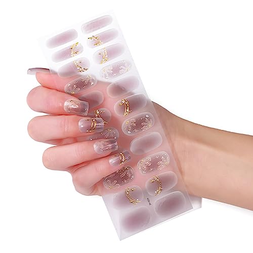 22 Stück Nagelfolien Für Damen Selbstklebende Nagellack Aufkleber Gel Nagelstreifen Fingernagel Maniküre Aufkleber von BAHJKASD