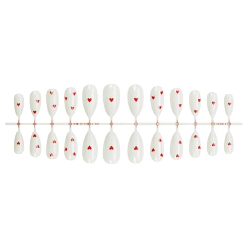 24pcs Press Auf Nägeln Mandelkleber Auf Nägeln Französische Gefälschte Nägel Designs Falsche Nägel Künstliche Nägel Geschenke Für Frauen Mädchen von BAHJKASD