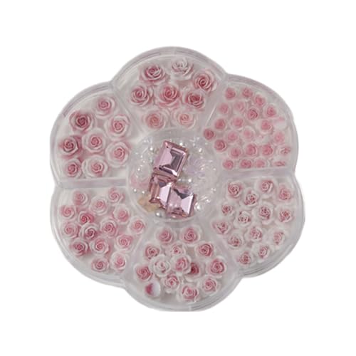 3D Blumen Nagel Nagel Perlen Perlen Rechteck Nagel Kristall Edelsteine ​​Nägel Kunst Dekorationen Für Frauen von BAHJKASD