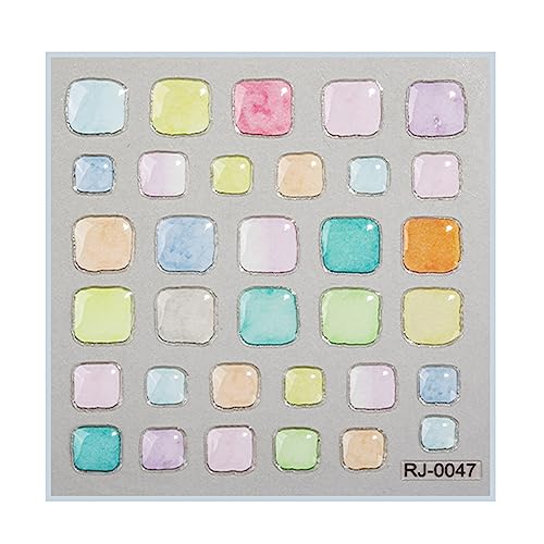 5D Art Sticker Love Decals Selbstklebende Nageldesigns Zubehör Halloween Nagel Nageldekoration von BAHJKASD