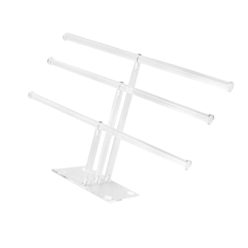 Hohe Transparenz Acryl Haar Clip Klar Haar Krawatte Zubehör Stehen Für Frauen Und Mädchen Schmuck Display Rack von BAHJKASD