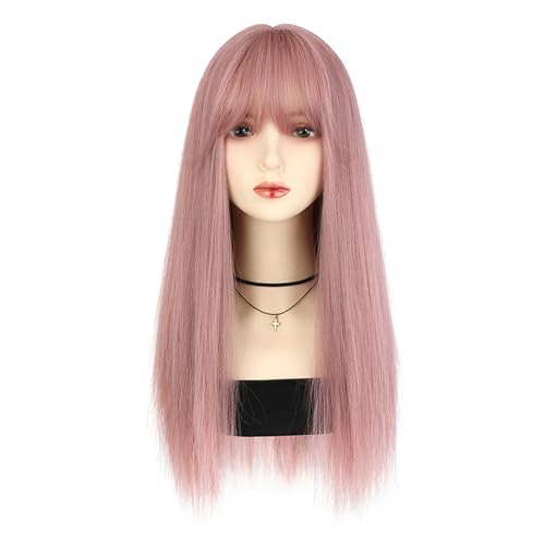 Mädchen Haarteil Langes Haar Perücken Full Head Toupee Für Halloween Holiday Coole Haarfarbe Für Cosplay Coser von BAHJKASD