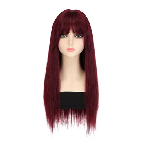 Mädchen Haarteil Langes Haar Perücken Full Head Toupee Für Halloween Holiday Coole Haarfarbe Für Cosplay Coser von BAHJKASD
