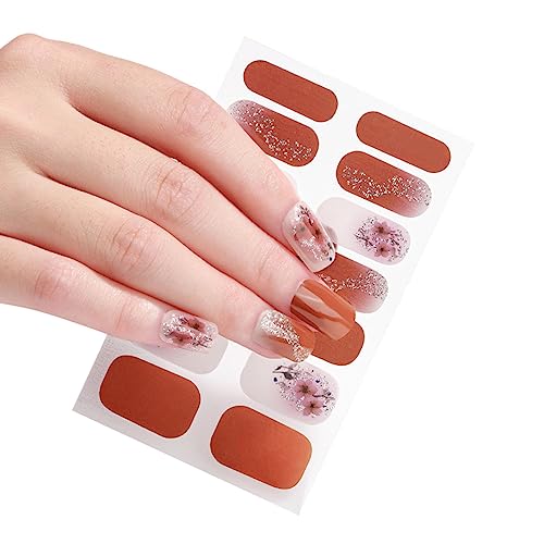 Nagellackstreifen Vollständig Umwickelt Nagelaufkleber Selbstklebende Nagelaufkleber Für Frauen Und Mädchen Maniküre Nageldekorationen von BAHJKASD