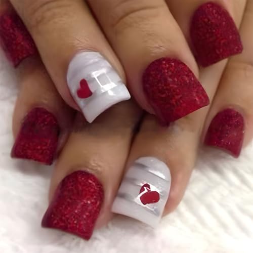 Quadratische Nägel Tipps Gefälschte Nägel Kleber Auf Nägeln Kleben Auf Nägeln Drücken Nägel Künstliche Falsche Nägel Für Frauen Und Mädchen von BAHJKASD