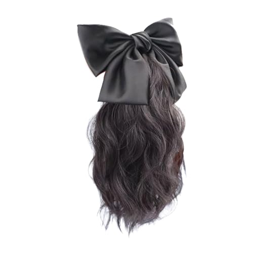 Synthetische Pferdeschwanz Haarverlängerungen ClawClip Natürliche Pferdeschwanz Haarspange Mit Schleife Pferdeschwanz Haar Für Frauen von BAHJKASD