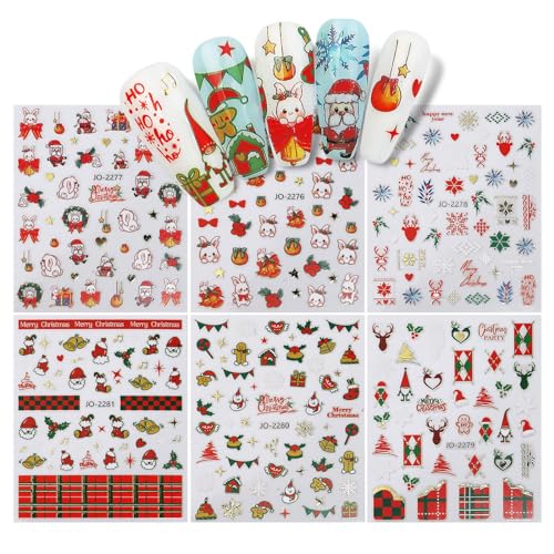 Urlaub Party Art Aufkleber Maniküre Selbstklebende Nagelaufkleber Weihnachten Halloween Designs Transfer Aufkleber Slider Wrap von BAHJKASD