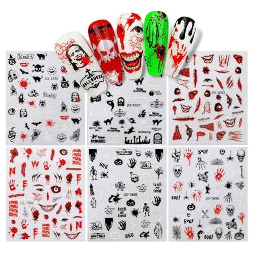 Urlaub Party Art Aufkleber Maniküre Selbstklebende Nagelaufkleber Weihnachten Halloween Designs Transfer Aufkleber Slider Wrap von BAHJKASD