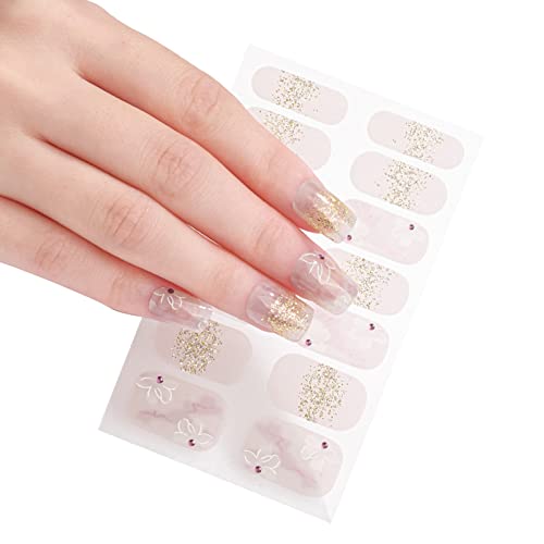 Volle Abdeckung Nagel Aufkleber Flocken Nagel Abziehbilder Selbstklebende Kreative Nagel Streifen Wraps Dekoration Maniküre Aufkleber von BAHJKASD