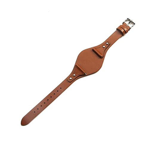 CAREG Echtes Leder, das mit Fossil kompatibel ist ES4114 ES3838 ES4113 ES3625 ES3616 Frauen Uhrenbänder kleines Armband 18 mm roter schwarzer Uhrengurt Durable (Color : Brown, Size : 18mm RoseGold B von BAICHANG