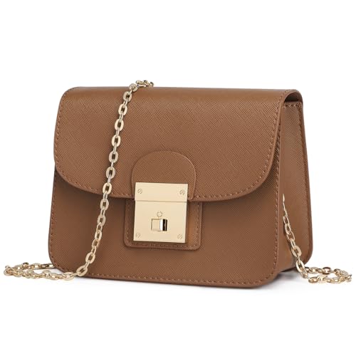 BAICLES Abendtasche Damen Clutch Umhängetasche Damen Crossbody Bag Damen Handtasche Damen Umhängetasche Damen-Umhängetaschen Schultertasche Damen Braun Klein Geschenke für Mutter Frauen Freundin von BAICLES