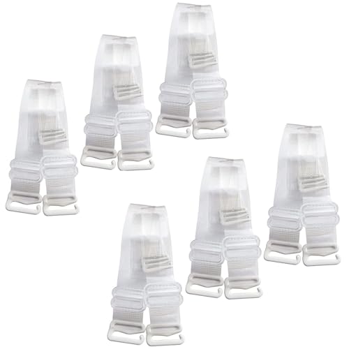 6 Paar BH träger transparent,BH-Träger Damen Durchsichtig,Unsichtbar Transparent Einstellbar Träger,21-37 cm Verstellbare,Unsichtbareweiche Silikon Ersatz BH Schultergurte von BAIFUMEN