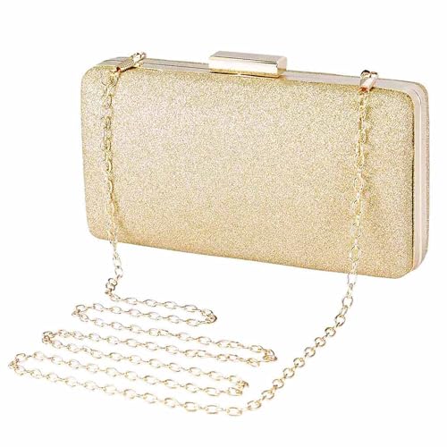 BAIGIO Abendtasche Damen Glitzernd Clutches Bag Elegant Schultertasche fur Hochzeit Party Cocktail Golden von BAIGIO