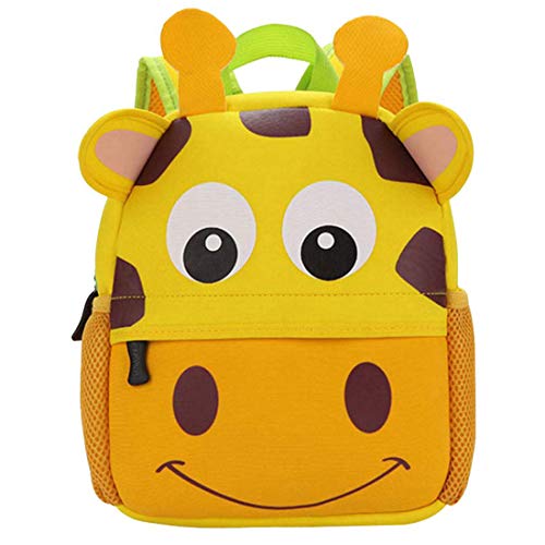 BAIGIO Kinderrucksack Wasserdichter Kinder Mini Schulrucksack Giraffe Kinderrucksack Jungen Mädchen Kleinkind Kinder Schule Tasche mit Tier Design (Giraffe, S) von BAIGIO