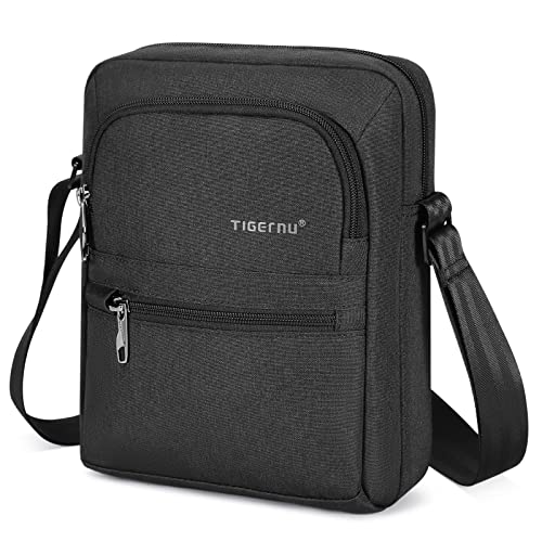 BAIGIO Umhängetasche Herren Schultertasche Oxford Klein Herrentasche Crossbody Messenger Tasche mit iPad-Fach und verstellbarem Schultergurt von BAIGIO
