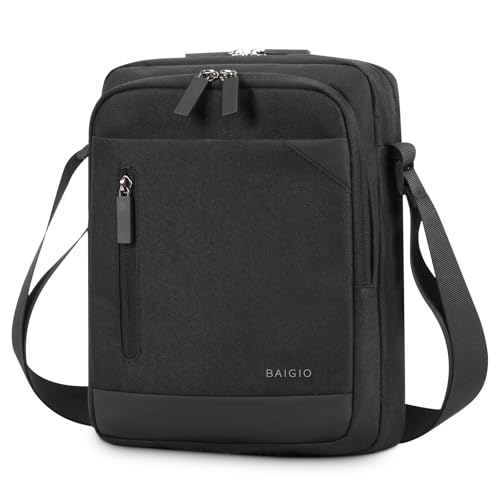 BAIGIO Herren Umhängetasche Tablet iPad bis 11 Zoll, Schultertasche Herrentasche zum Umhängen Crossbody-Tasche Männer Kuriertasche für Arbeit Reise Alltagsleben, Wasserfest von BAIGIO