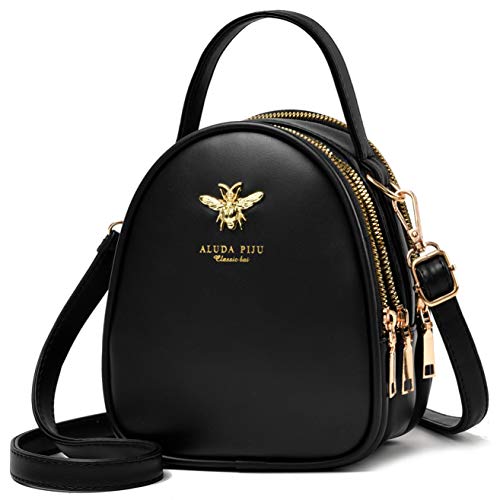 Leichte kleine Crossbody-Taschen Schultertasche für Frauen stilvolle Damen Handy börse und Handtaschen börse, (0-0-0-schwarz), Small von BAIKELI