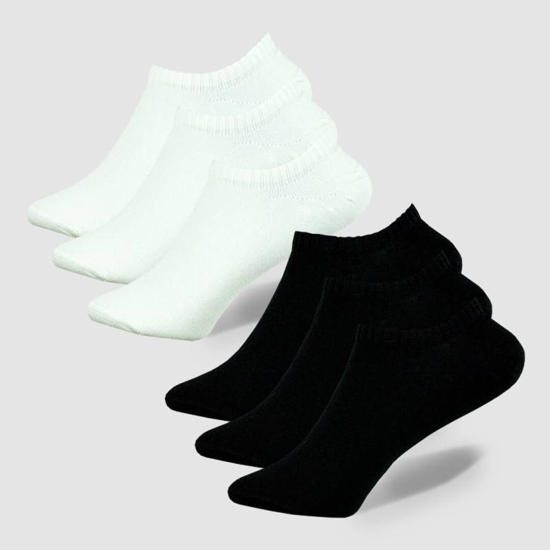 Füßlinge in Weiß Oder Schwarz Aus Baumwolle Für Damen Herren Im 3Er Pack von BAILEEclo