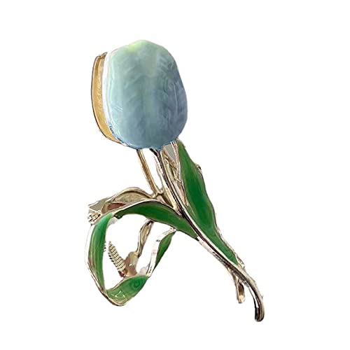 3D-Haarspange, Tulpen-Haarspange, modisch, bunt, Legierung, Tulpen-Haarspange, Blume, A9Z2, Haarspange für Damen, Kopfschmuck von BAILIY