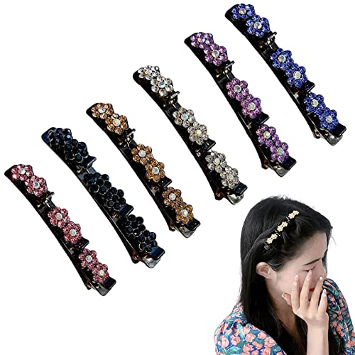 Modische Frauen Perlen Blume Zopf Haarnadeln Pony Halten Dekorieren Haarspangen Elegante Accessoires Stirnband Sweet G7D4 Haarspangen von BAILIY