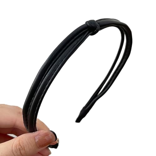 Dünnes PU-Leder-Stirnband für Damen, elegantes Haarband, Dinner-Party, Kopfschmuck, für den täglichen Gebrauch, einfaches Haar-Accessoire, einfaches Stirnband von BAIRU