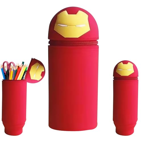 BAISHUWU 2 in 1 Silikon Stifthalter, 2 in 1 Cartoon Bleistifthalter, Cartoon Federmäppchen, silikon federmappchen, federmappchen aus Weichem silikon, 2 in 1 Weiche Silikontasche, für Mädchen Teenager von BAISHUWU