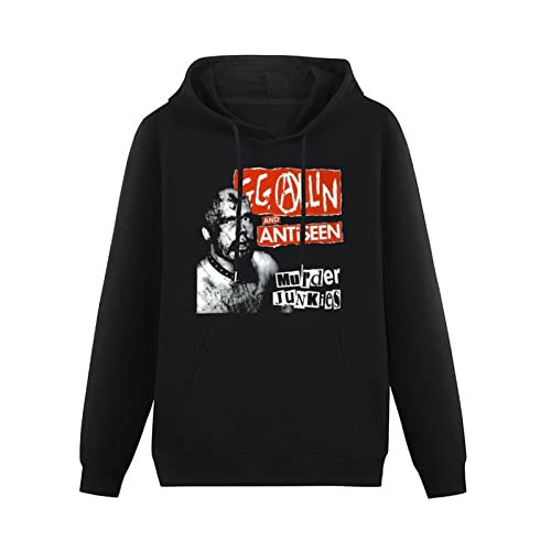 BAITING Gg Allin and Murder Junkies Rock Hoodies Long Sleeve Pullover Loose Mens Hoody Sweatershirt Size 3XL von BAITING