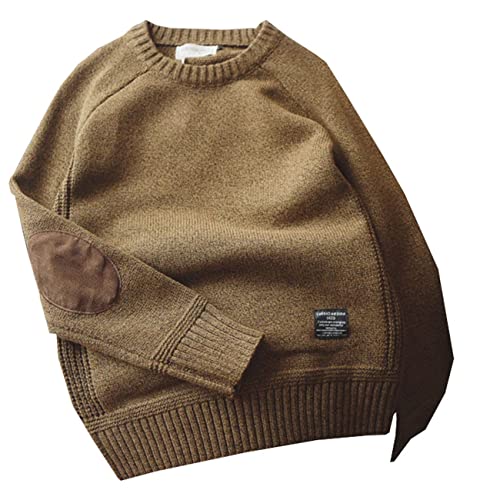 BAIXIAOCHI Winter Dicker Herren Pullover Patch All-Match Knitted Bottoming Shirt Herren Pullover von BAIXIAOCHI