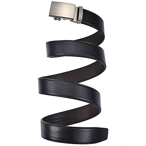 BAJIE Herrengürtel Echtleder Automatik Herrengürtel Mode 3,5 cm Breit Legierung Automatik Schnalle Business Gürtel Rindsleder Herrenband von BAJIE