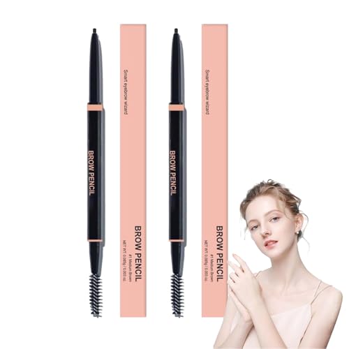 Augenbrauenstift, Augenbrauenstift Wasserfest, 2-in-1 Dual-Ended Microblading Augenbrauenstift, Wasserfester Augenbrauenstift, Wischfest Eyebrow Pencil Kann Leicht Natürliche Augenbrauenfarbe (2PC) von BAJIUK