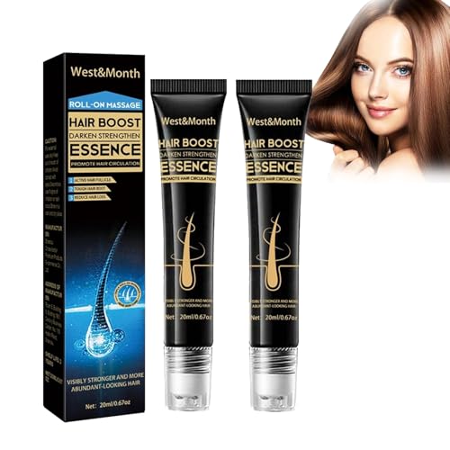 Biotin Haarwuchs Roll-On Massage-Essenz,Zozu Haarwuchs-Serum,Anti-Haarausfall-Serum,Haarwuchs-Essenz für Haarwachstum,Anti-Hair Loss,Krauses und Geschädigtes Haar,Geeignet für Männer und Frauen (2PC) von BAJIUK