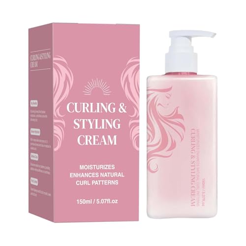 Elastische Styling Cream, HaarCreme Damen, Curl Defining Cream, Curl Defining Styling Soufflé, Curl Moisturizer, Definierende Locken Crème, Langanhaltendes Styling, Feuchtigkeit und Sprungkraft von BAJIUK