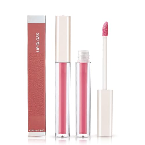 Lippenstift mit Cremiger Textur, 2024 Neuer Lipgloss, Wasserfest, Lang Anhaltender Charme, Glatte Schimmertextur, Lipgloss 24 Stunden Halt, Lipstick Set Lip Gloss Make up Geschenke (A, 1.5ML) von BAJIUK