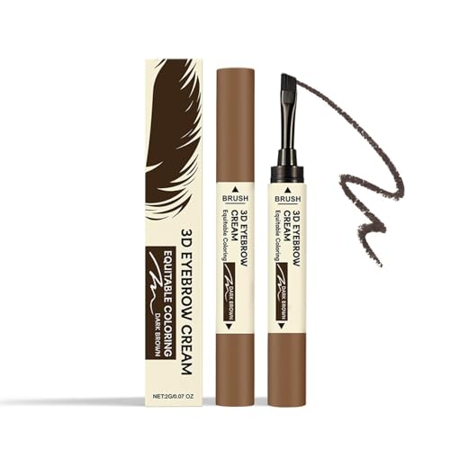 Liquid Lash Extensions Mascara,Wischfest Eyebrow Pencil Kann Leicht Natürliche Augenbrauenfarbe, Wimperntusche,Empfindliche Augen,Thick and slender,Waterproof and sweat resistant (DARK BROWN, 2G) von BAJIUK