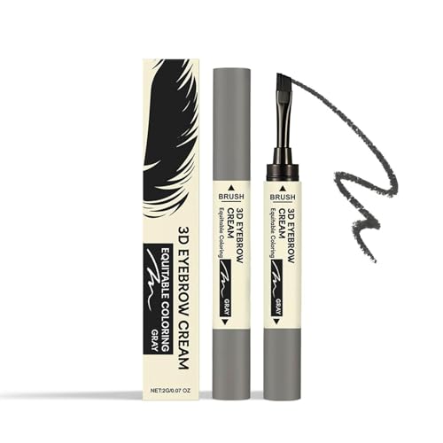 Liquid Lash Extensions Mascara,Wischfest Eyebrow Pencil Kann Leicht Natürliche Augenbrauenfarbe, Wimperntusche,Empfindliche Augen,Thick and slender,Waterproof and sweat resistant (GRAY, 2G) von BAJIUK