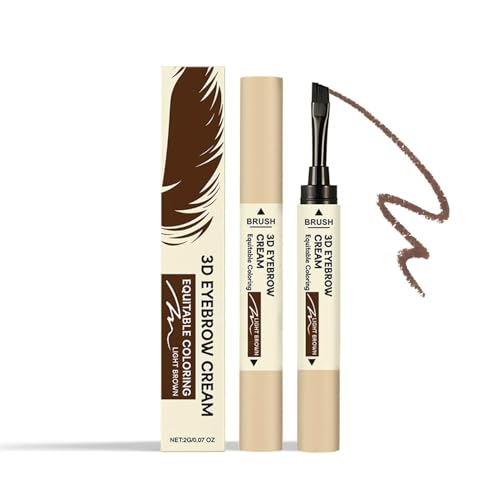 Liquid Lash Extensions Mascara,Wischfest Eyebrow Pencil Kann Leicht Natürliche Augenbrauenfarbe, Wimperntusche,Empfindliche Augen,Thick and slender,Waterproof and sweat resistant (LIGHT BROWN, 2G) von BAJIUK